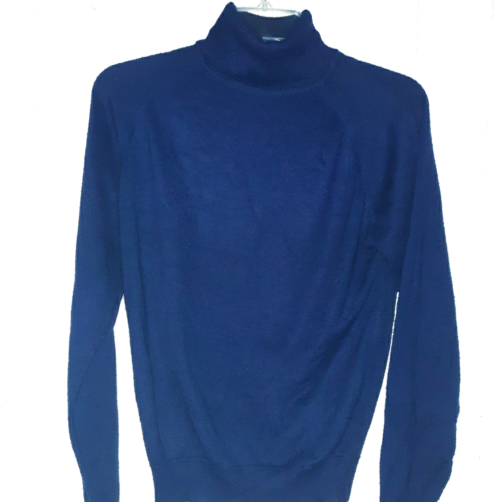 Robert Bruce Navy Blue Turtleneck sweater Small